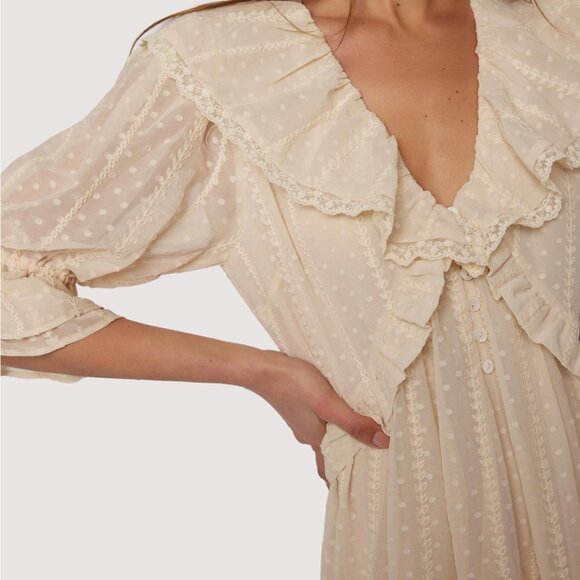 Lost & Wander Poetry in Bloom Ivory Maxi Dress New with Tags - Picture 4 of 5